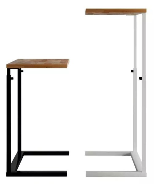 Regulowany stolik pomocnik drewniano-metalowy