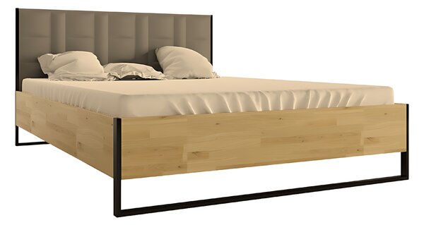 Łóżko metalowo-drewniane w stylu LOFT