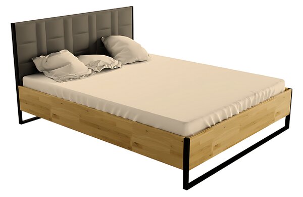 Łóżko metalowo-drewniane w stylu LOFT