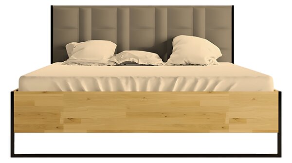 Łóżko metalowo-drewniane w stylu LOFT