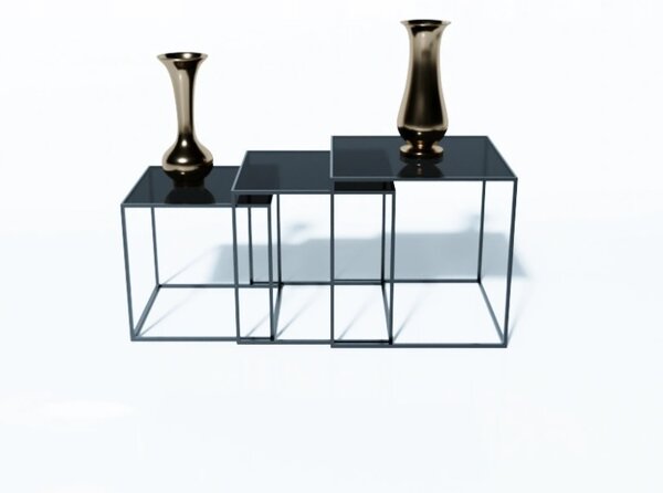 Stolik kawowy szklany 3 w 1 CRYSTAL