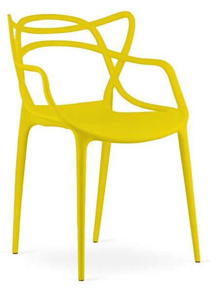Krzesło plastikowe KATO żółte