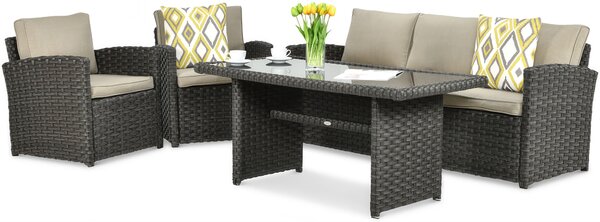 OUTLET 967 Zestaw z technorattanu BORNEO Brown
