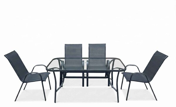 Zestaw ogrodowy BOLOGNA 150/6 Black – Bjørkka