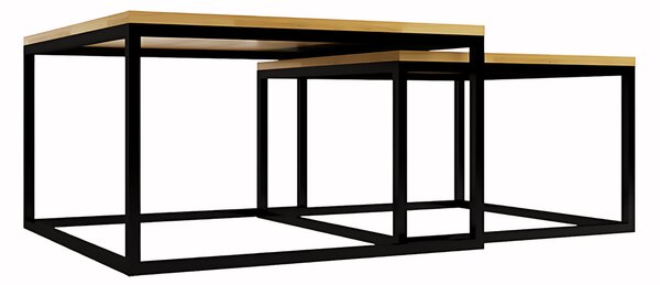 Zestaw stolików drewniano-metalowych Kongo 1+1