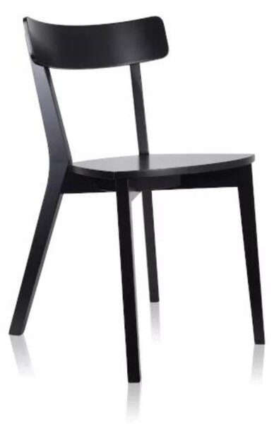Czarne minimalistyczne krzesło drewniane