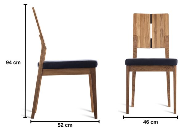 Designerskie krzesło dębowe Zeus