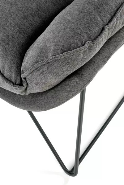 Designerski fotel Mono szary