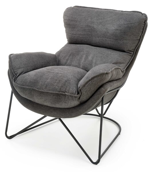 Designerski fotel Mono szary