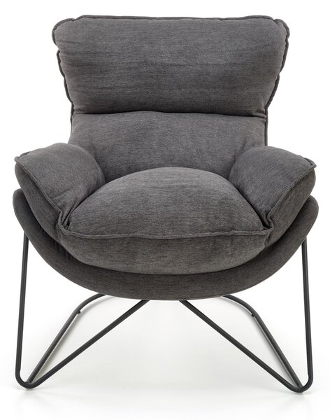 Designerski fotel Mono szary
