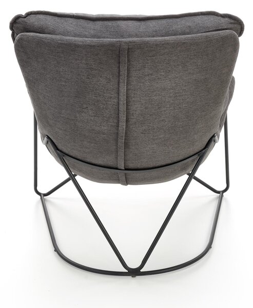 Designerski fotel Mono szary