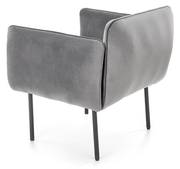 Fotel szary welur Madera 01