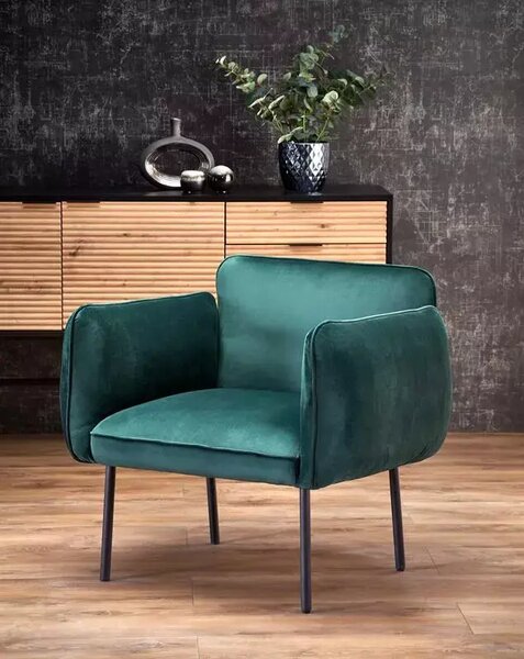 Fotel zielony welur Madera 01