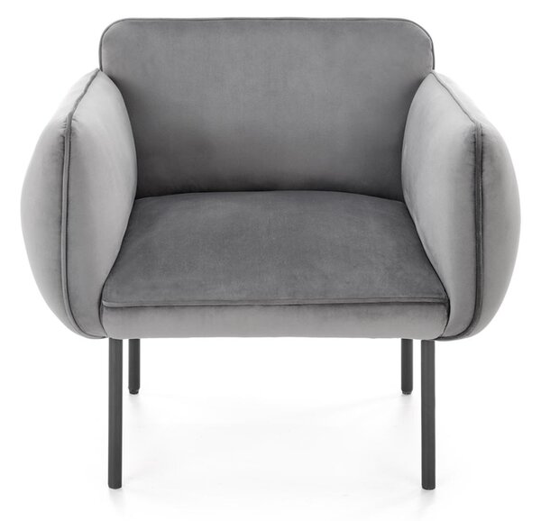 Fotel szary welur Madera 01
