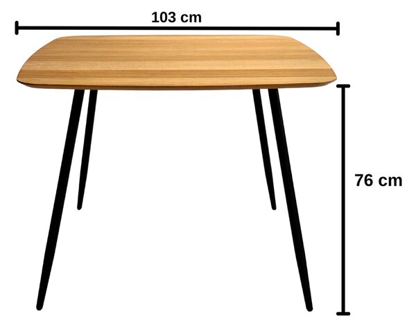 Mały stół dębowy 103 cm Geometric 81