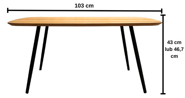 Duży stolik dębowy Geometric 04