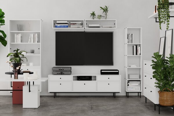 Szafka wisząca z ryflowanym szkłem Arrocco 81 cm