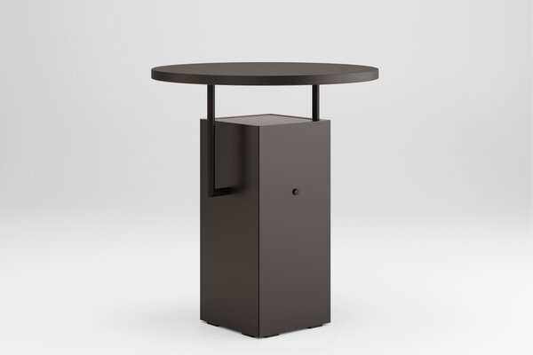 Designerski stolik Arrocco z czarnym blatem anti-fingerprint
