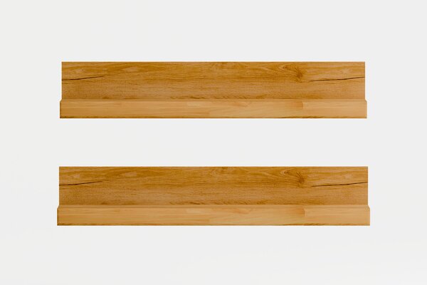 Zestaw 2 półek dębowych 90 cm Raro 25
