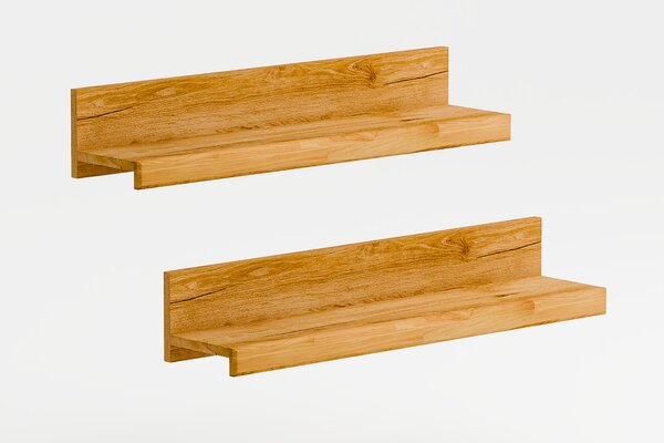 Zestaw 2 półek dębowych 90 cm Raro 25