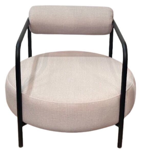 Designerski fotel Lima z podnóżkiem