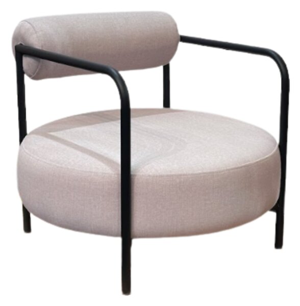 Designerski fotel Lima z podnóżkiem