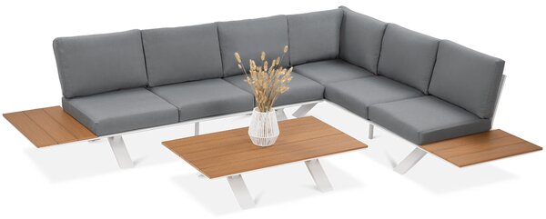 OUTLET 250 Narożnik ogrodowy SORRENTO WOOD White