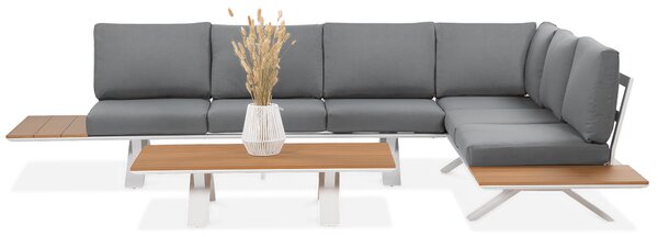 OUTLET 250 Narożnik ogrodowy SORRENTO WOOD White