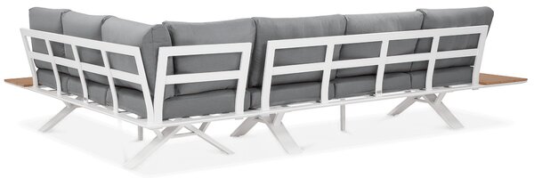OUTLET 250 Narożnik ogrodowy SORRENTO WOOD White