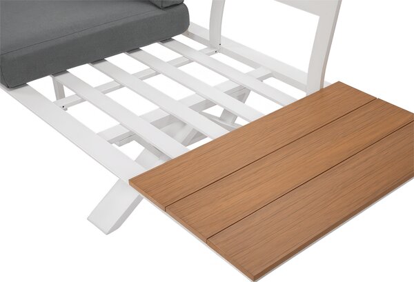 OUTLET 250 Narożnik ogrodowy SORRENTO WOOD White