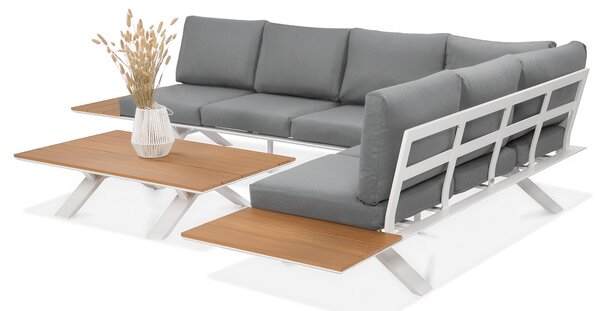 OUTLET 250 Narożnik ogrodowy SORRENTO WOOD White