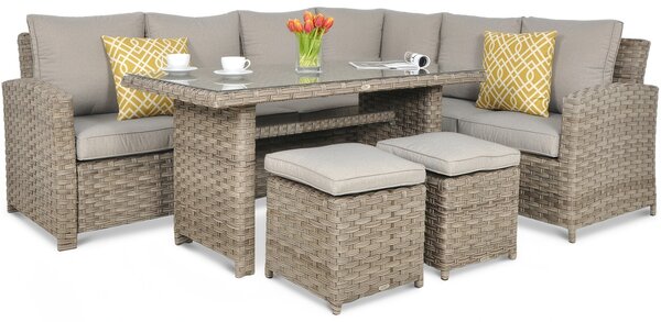 OUTLET 276 Narożnik technorattanowy SANTANA DINING Beige