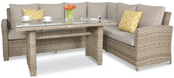 OUTLET 276 Narożnik technorattanowy SANTANA DINING Beige