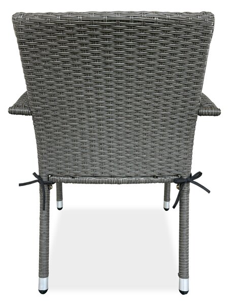 Zestaw wypoczynkowy z technorattanu SAN MARINO Grey- Bjørkka
