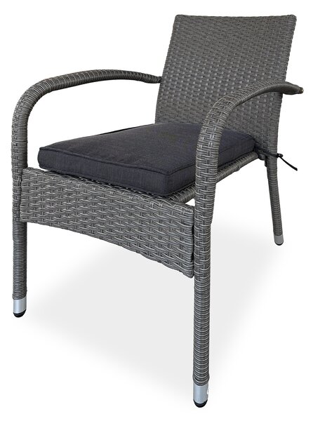 Zestaw wypoczynkowy z technorattanu SAN MARINO Grey- Bjørkka