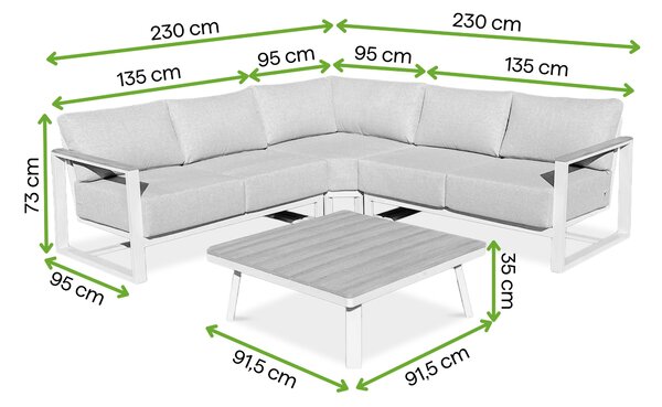 Narożnik ogrodowy STELVIO CAFFE Beige - FURRORE