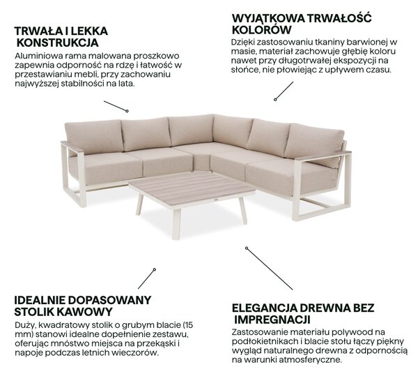 Narożnik ogrodowy STELVIO CAFFE Beige - FURRORE