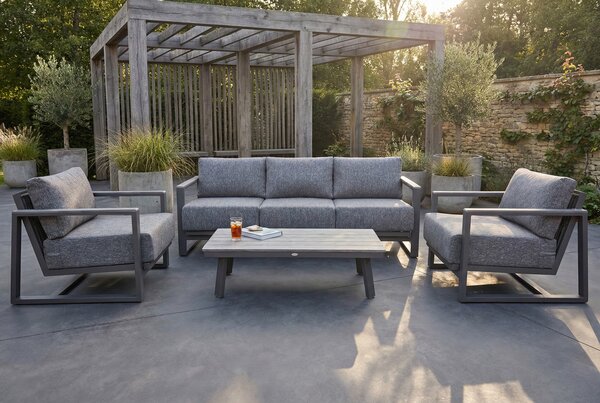 Komplet mebli ogrodowych z aluminium EVORA CAFFE Grey - FURRORE