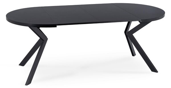 Stół Okrągły Rozkładany LUKAS 100-250 cm Czarny Nowoczesny Loft