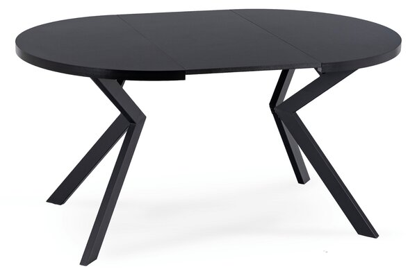 Stół Okrągły Rozkładany LUKAS 100-250 cm Czarny Nowoczesny Loft