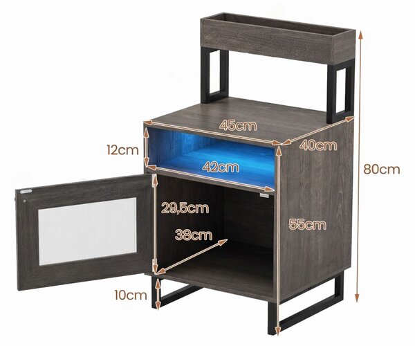 Szafka nocna z oświetleniem LED