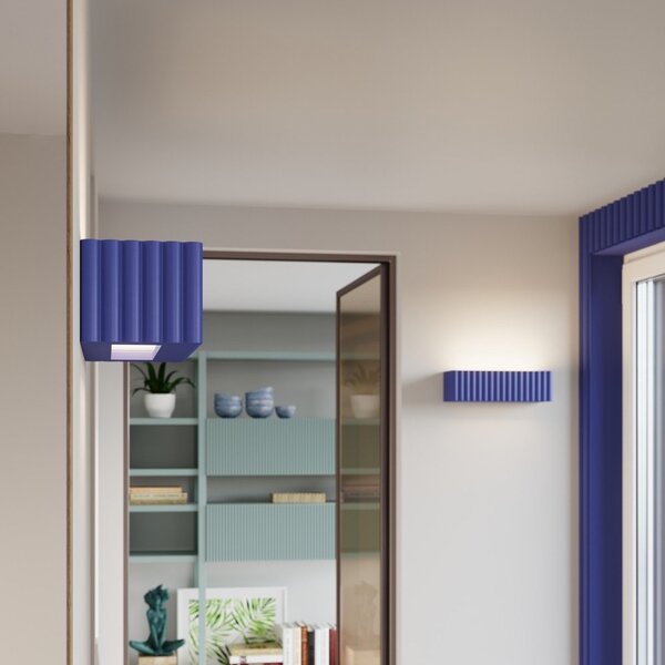 Niebieski kinkiet ceramiczny Rivena – Sollux