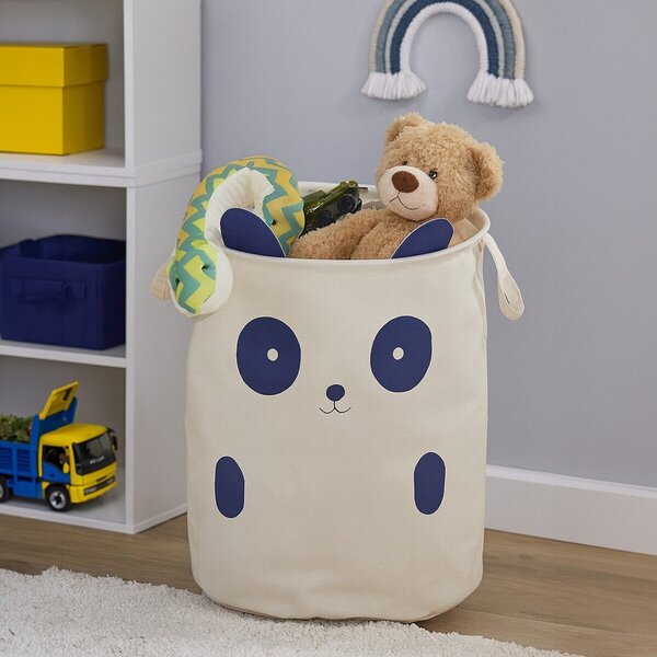 Biały tekstylny dziecięcy kosz na zabawki ø 38x48 cm Mimo Panda Face – Premier Housewares