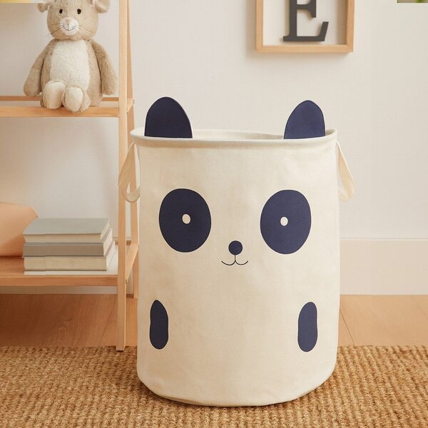 Biały tekstylny dziecięcy kosz na zabawki ø 38x48 cm Mimo Panda Face – Premier Housewares