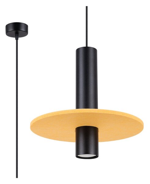 Żółta/beżowa metalowa lampa wisząca ø 30 cm Olisa – Sollux
