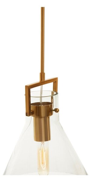 Metalowa lampa wisząca w kolorze złota ze szklanym kloszem ø 25 cm Trieste – Premier Housewares