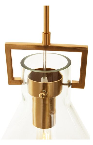 Metalowa lampa wisząca w kolorze złota ze szklanym kloszem ø 25 cm Trieste – Premier Housewares