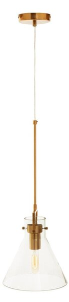 Metalowa lampa wisząca w kolorze złota ze szklanym kloszem ø 25 cm Trieste – Premier Housewares