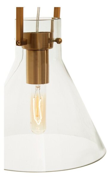 Metalowa lampa wisząca w kolorze złota ze szklanym kloszem ø 25 cm Trieste – Premier Housewares
