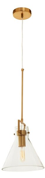 Metalowa lampa wisząca w kolorze złota ze szklanym kloszem ø 25 cm Trieste – Premier Housewares